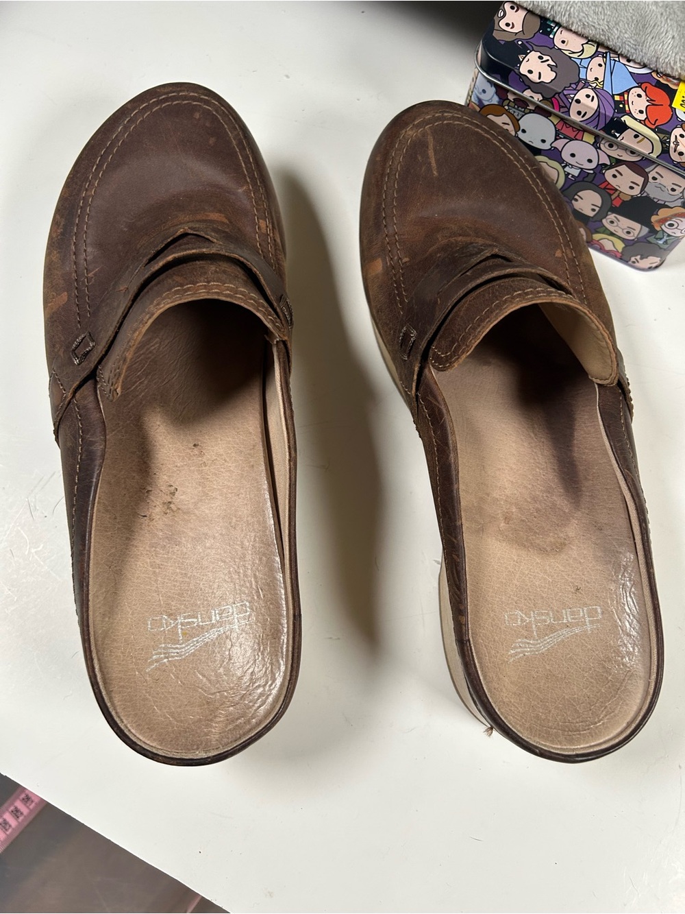 Dansko Bel Brown Leather Slip-On Clog Mules - Women - Picture 7 of 10